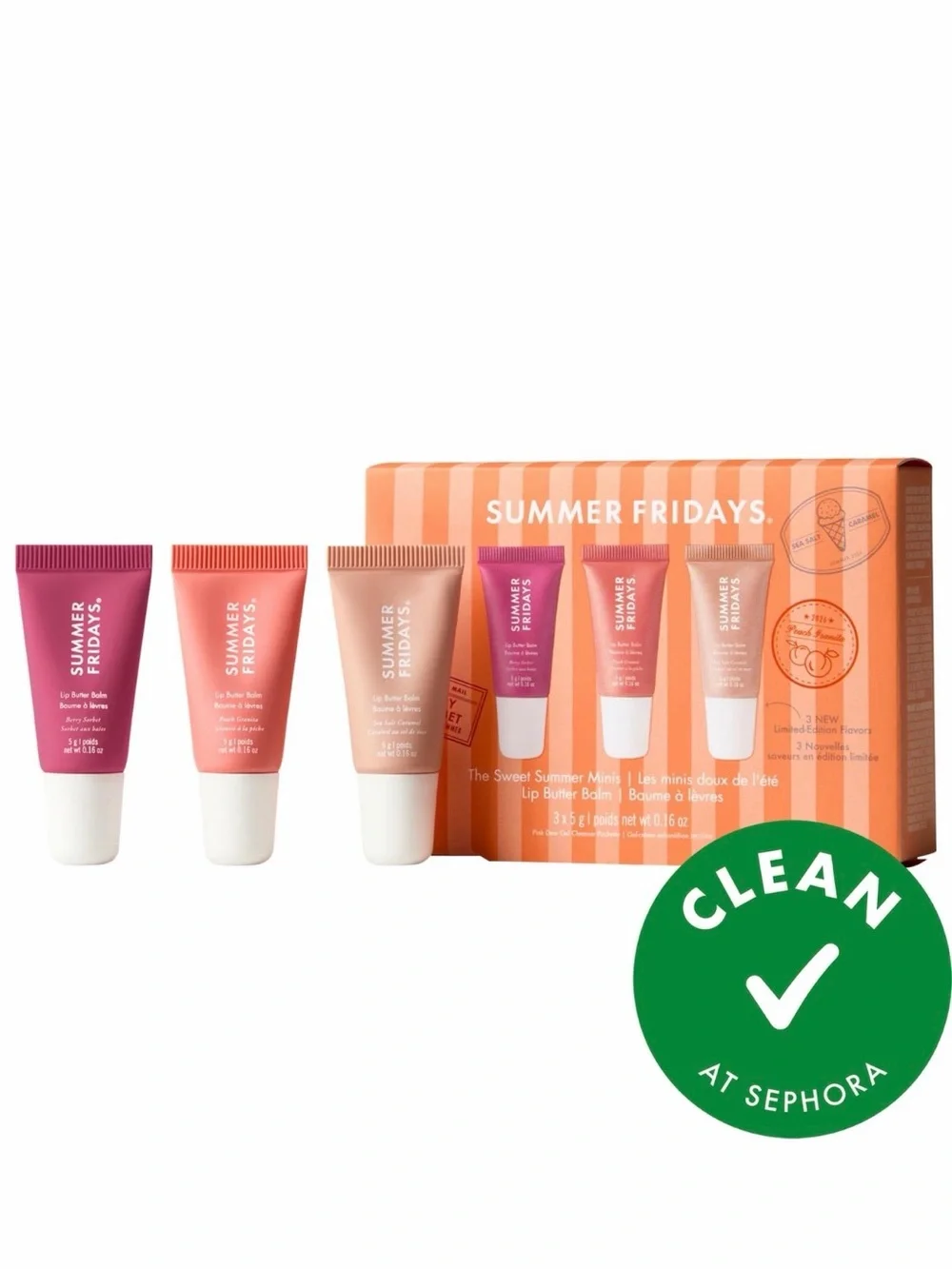 Summer Fridays The Sweet Summers  Lip Butter Balm Minis Trio NEW
